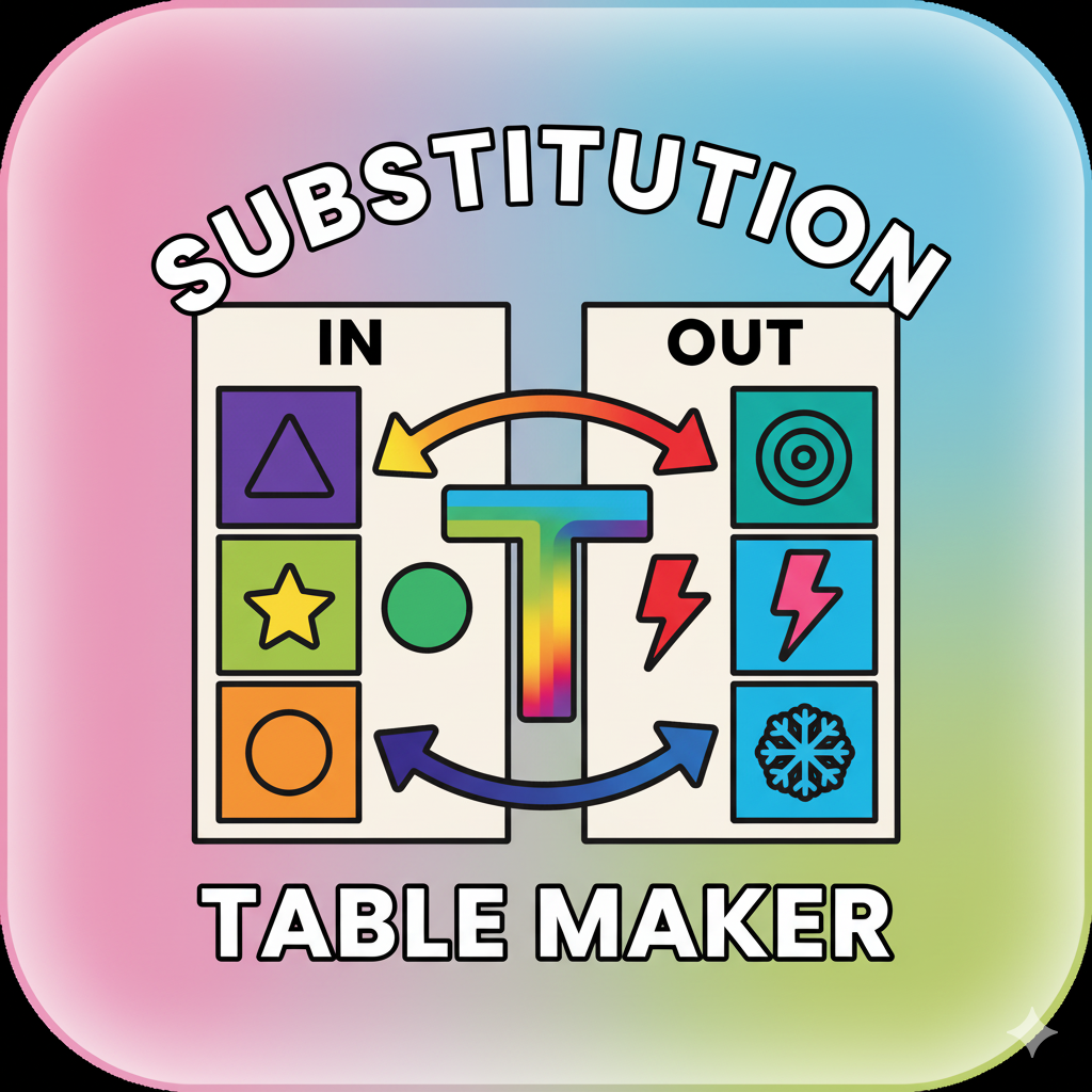 Substitution Table Maker