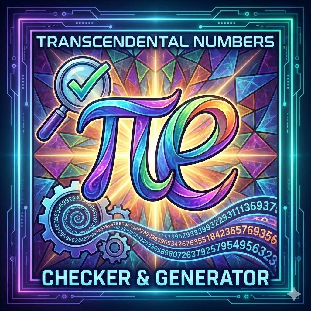 Transcendental Numbers Checker and Generators