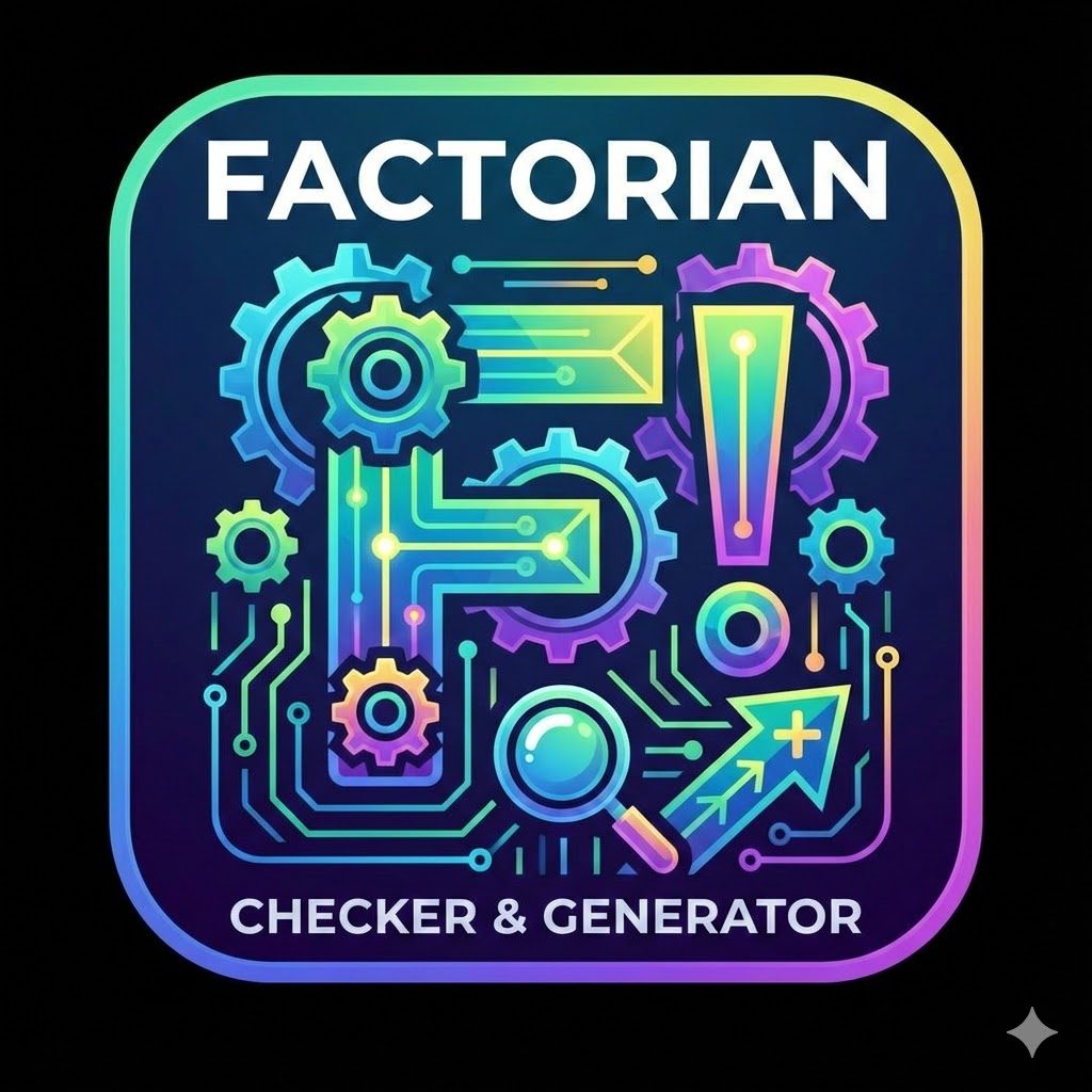 Factorian number checker and generator