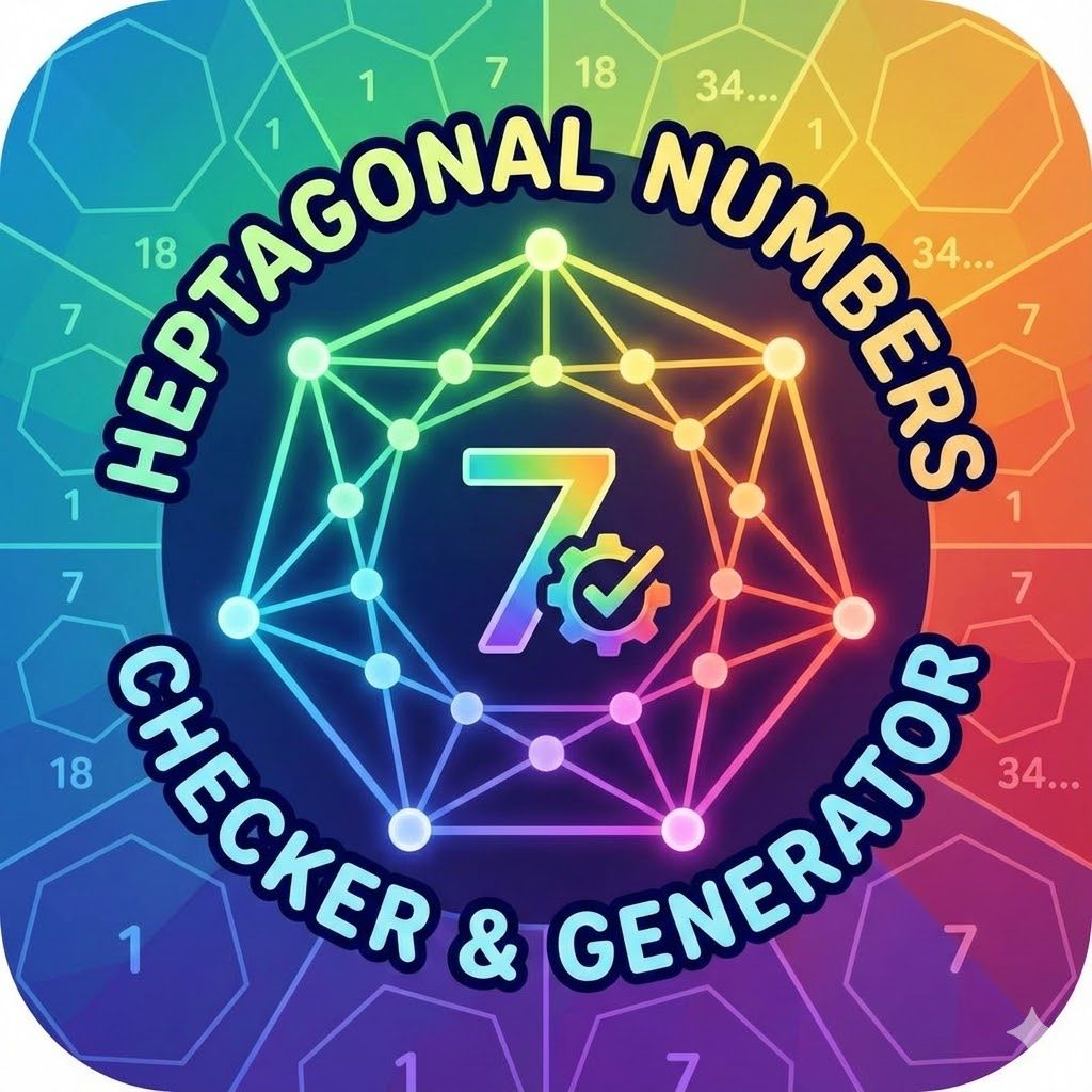 Heptagonal Numbers Checker and generator